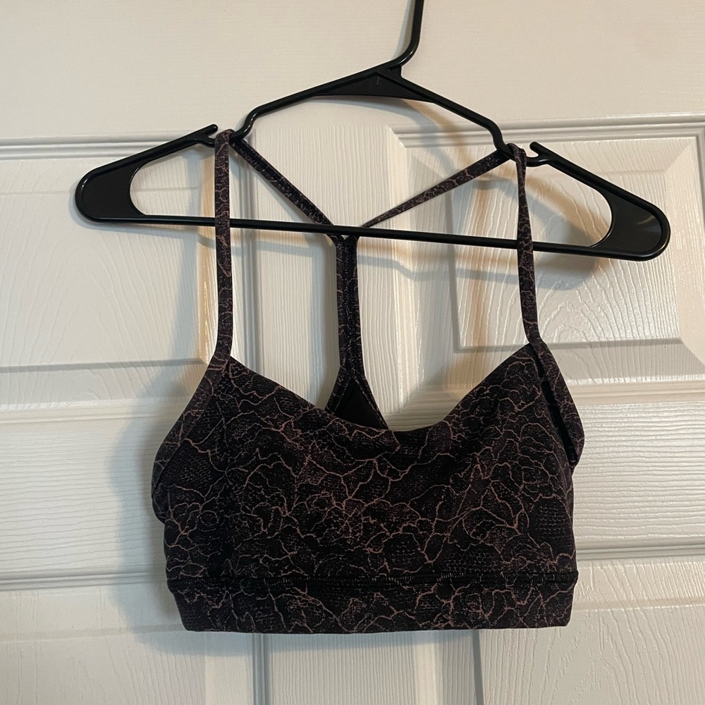 Lululemon Black Sports Bra with Textured Finish